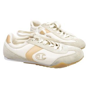Vintage Champion Women's 8 Shoes Runners Beige Suede Athletic Skid Resistant